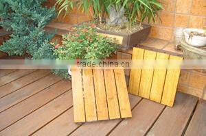 Outdoor Deck Floor Covering Strand Woven Bamboo Decking Tile Unit Carbonized Color-KE-OS0825