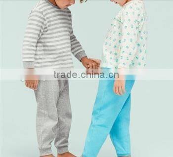 2016 wholesale kids baby stripe pajama suits kids stripe cotton pajamas