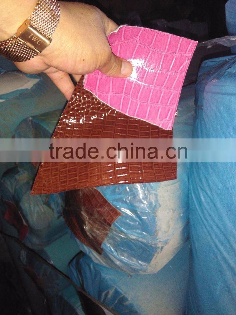 A Grade PVC Sponge Leather Stocklot F or Shoes ,Bags