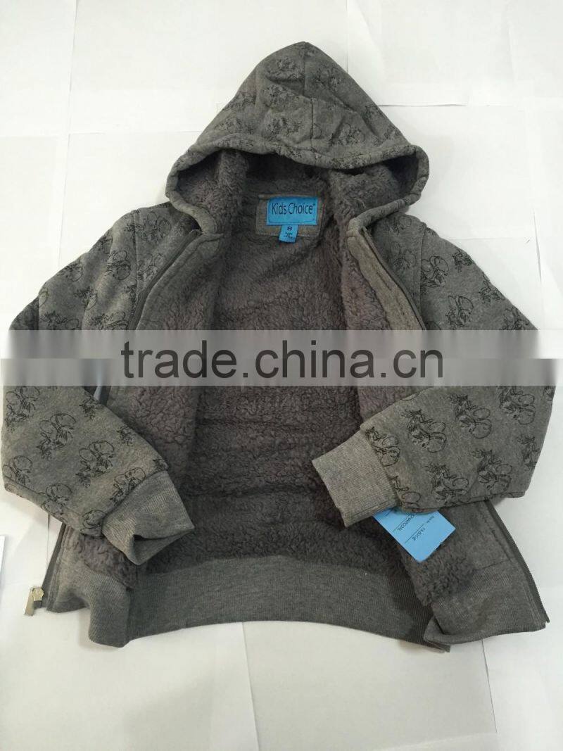Children clothes boy coat hoody jacket with pattern
