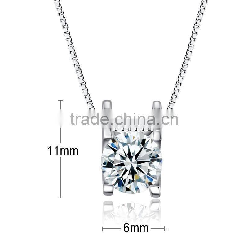 925 silver fashion a short paragraph four claws silver pendant necklace