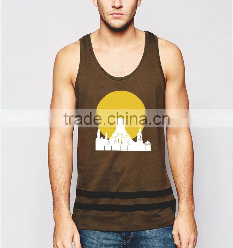 sublimated running singlet 100% polyester singlets for sport men tank top