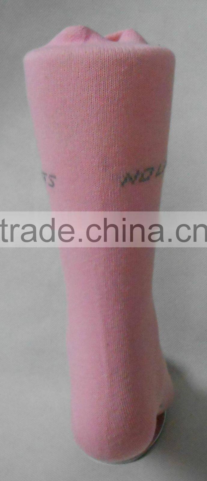 Pink woman tube sock factory knee sock