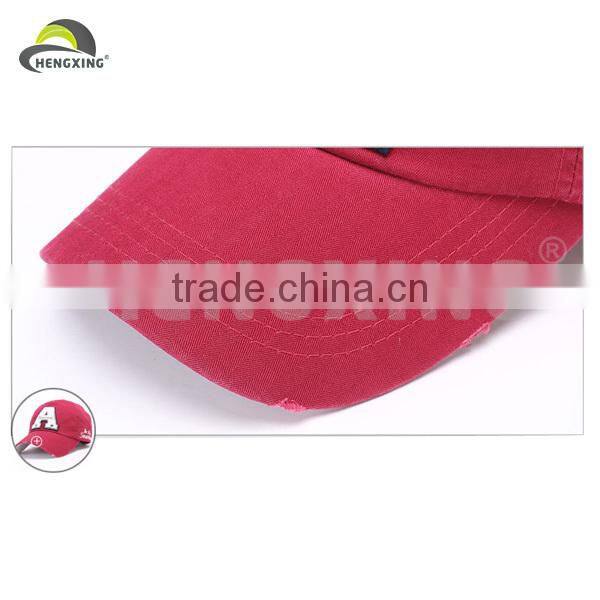 Old Style Worn-out Cotton Applique Baseball Cap