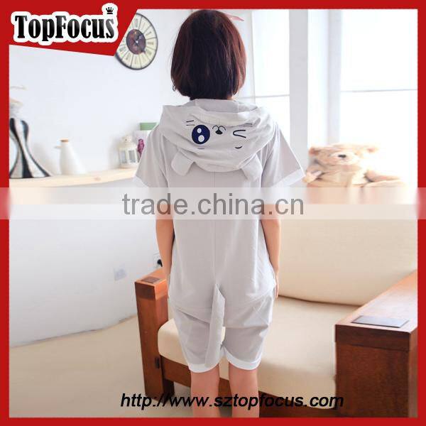 cheap wholesale short cartoon summer adult footless pajamas onesie