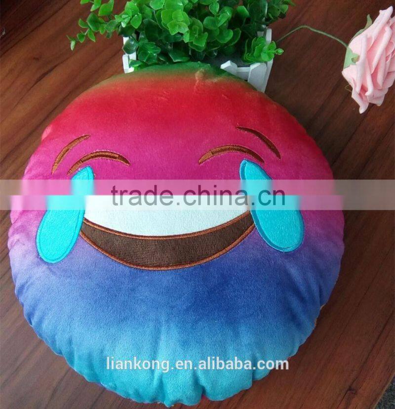 2016 new style hot selling iridescence emoticon plush whatsapp emoji pillow