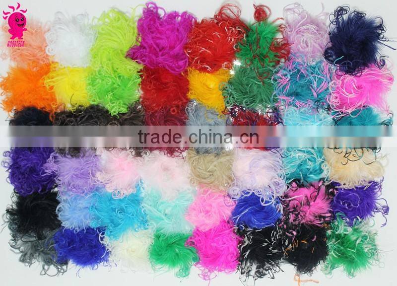 Wholesale top quality manufacturers multicolor decotation ostrich and turkey wool top