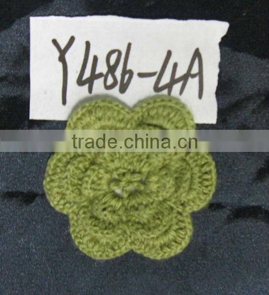 crochet flower applique for kid's garments