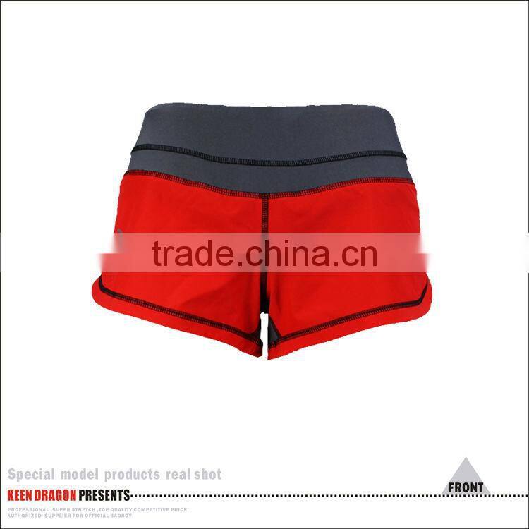 2013 Lady's red mma short 4 way stretch woman's mma shorts