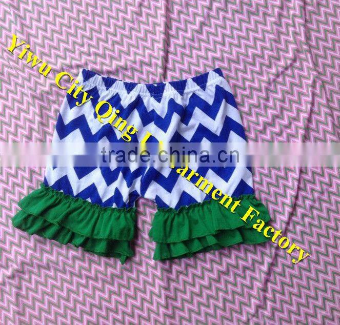 Funky Designs Toddler Girls Boutique Chevron Clothing Baby Persnickety Girls Cotton Black/White Zigzag Double Ruffle Pants