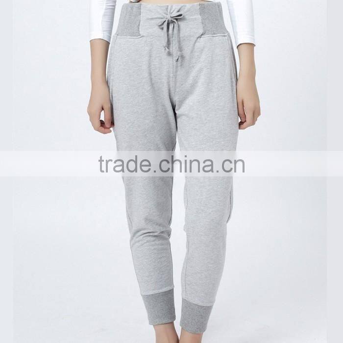 Hot sale custom lightweight lady grey plain cargo joggers