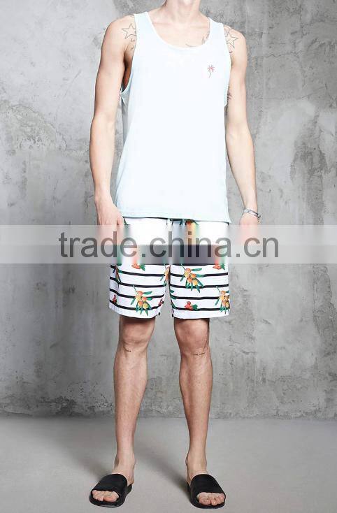 Full sublimation hawaii flower print boards shorts for man