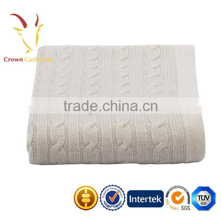 Colorful Cable Luxe Knitted Cashmere Baby Blanket