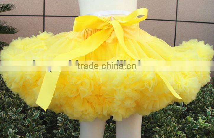 2014 New hot charming Super Fluffy Girls Party Dance Coral Pettiskirts Ballet Girls Ruffled Tutu Fluffy Chiffon Soft Pettiskirt