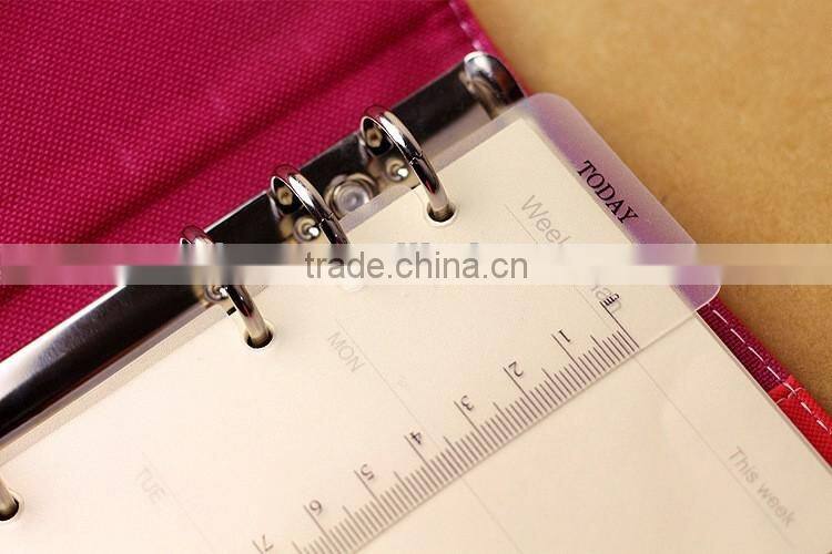 A5/A6/A7 Matte pp material ruler for planner 6 holes measure tools for notebook