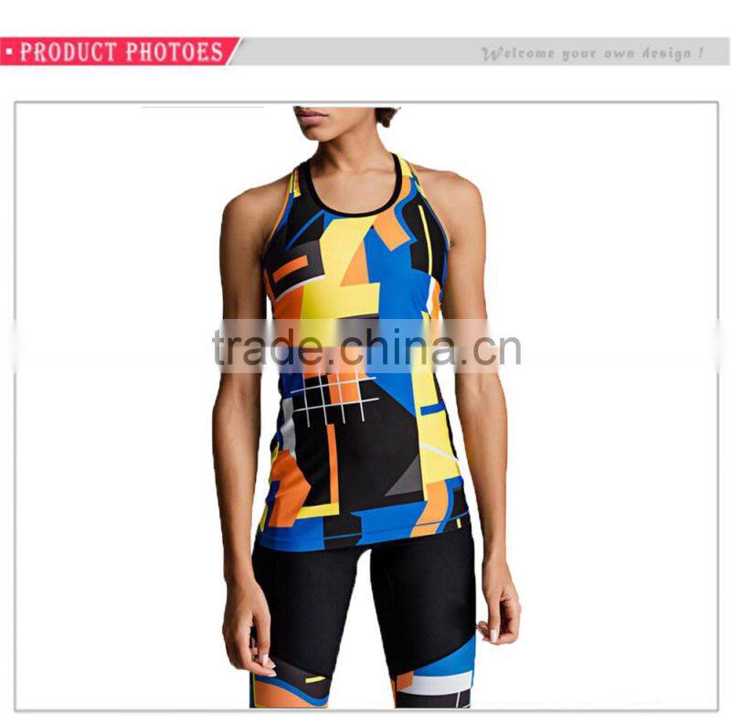 Factory Wholesale Training Singlet Body Building Sleevelesss Womens Yoga Tank
