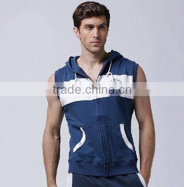 customized sleeveless Gym hoodies with logo