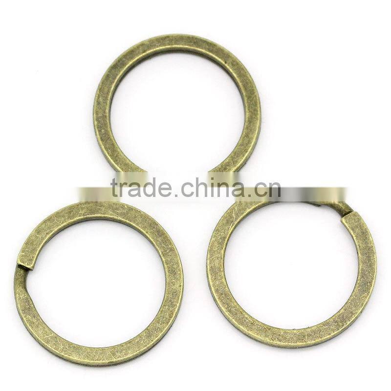 Antique Bronze Round Split Open Key Rings 25mm