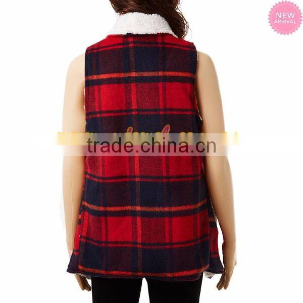 Stocks wholesale shearling sueded vest