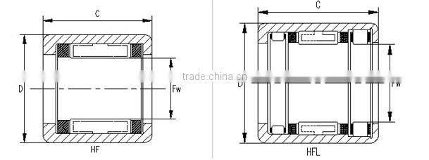 12*18*16mm one way needle roller bearing HF1216