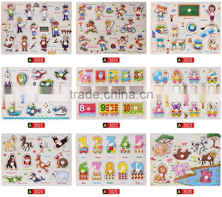 2017 toys puzzle Wooden toy letters puzzle wooden alphabet learning toy