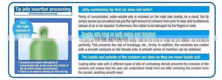 Japan Condom ' Sugo Usu 1500 ' --- inside top jelly-filled condom --- 12 x 3p