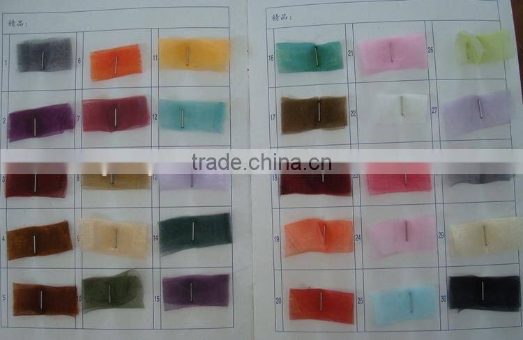 Cheap peach wedding organza sash for chairs