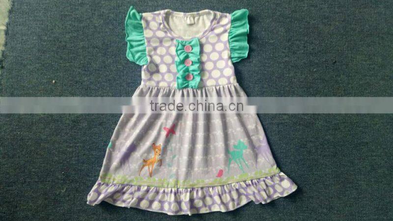 Boya Child Fancy Wears Short Sleevele Children Baby Lovely Yellow Dress baby dress new style Design