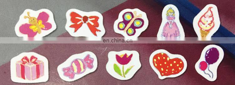 11 Pieces Set Wooden Handle Rubber Sweet Cartoons Kids Stamp Set