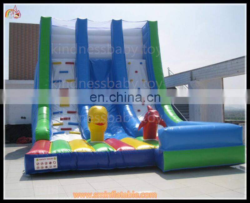 Top Fun large inflatable snow slide,kids soft climbing slide,drill playground for children