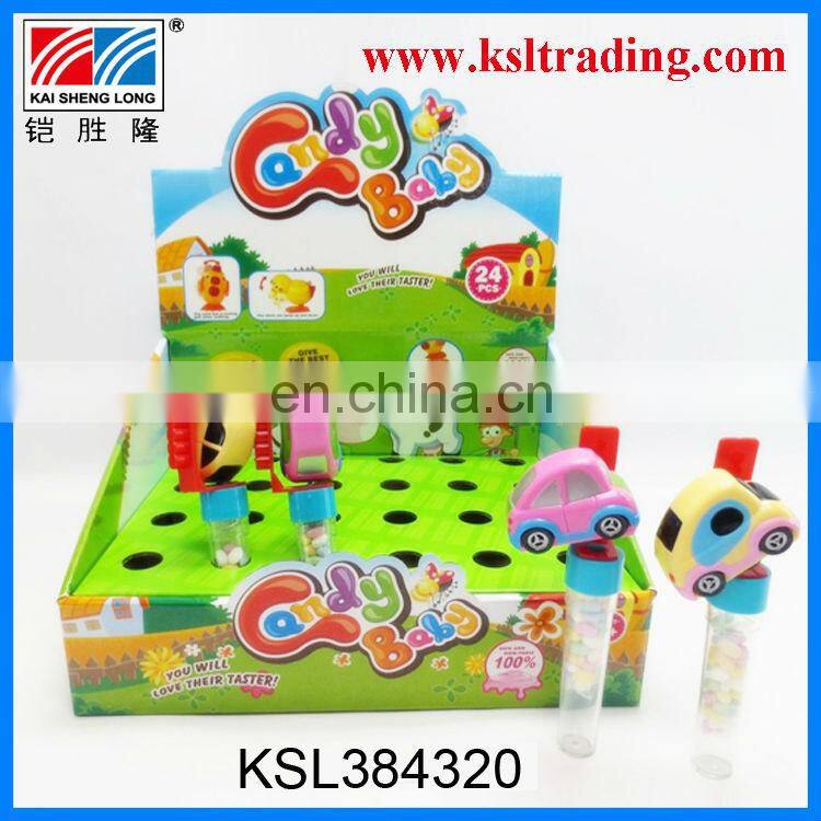 24PCS plastic dog cattle wind up kids candy toys