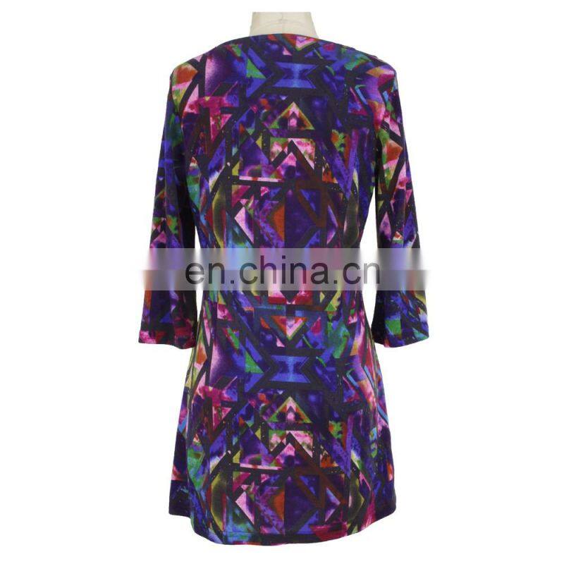 2017 Galaxy Print Brushed Old Women Tunic Guangzhou Factory