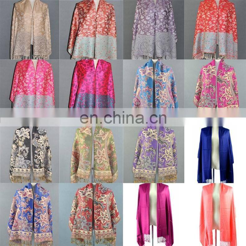 women long cotton pom pom tassel scarf