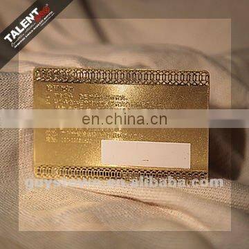 Custom Private Metal Golden Company Business Vip Card For Promotion