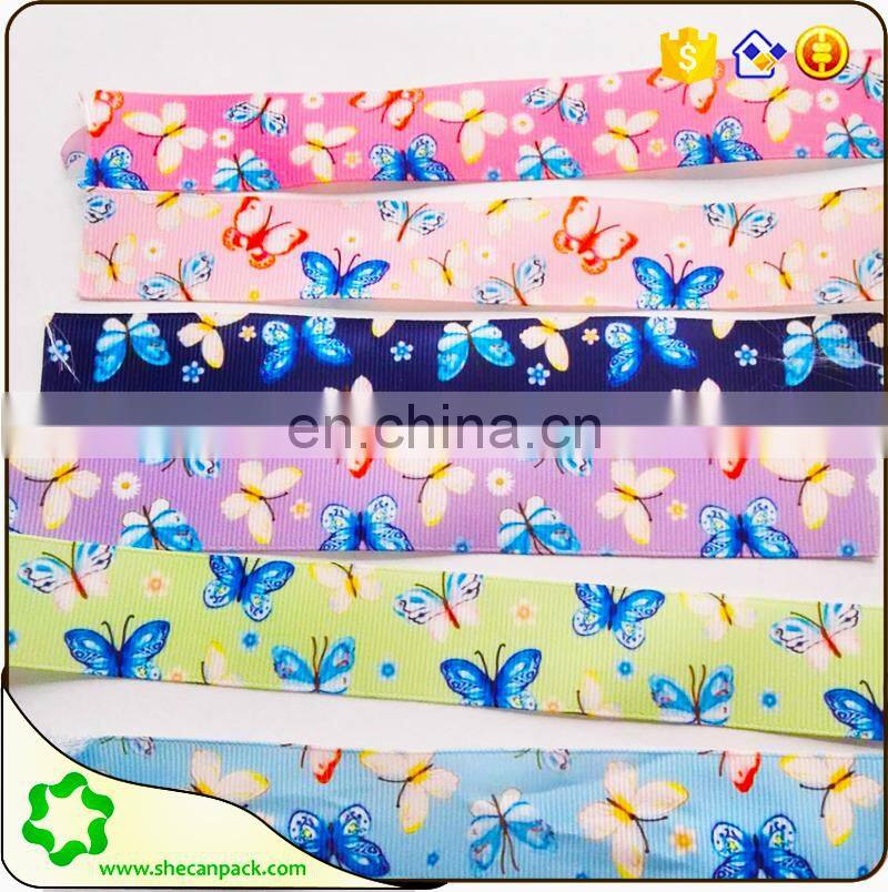 SHECAN High quality wholesale colored grosgrain ribbon