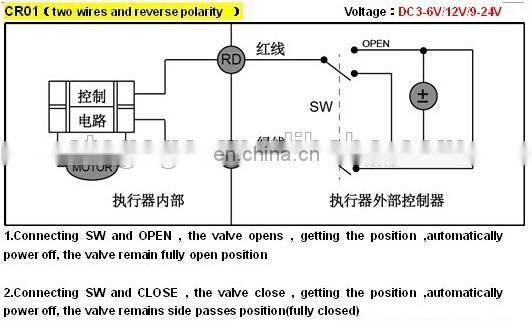 6NM bsp/npt 2,3,5 wires control Mini ball water valve electric actuator
