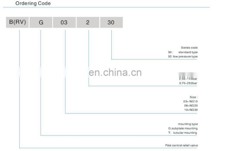 G(RV)03/BG06/BG10 series pilot operated relief valves