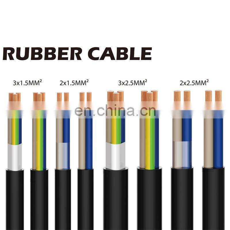 rubber flat round flexible cable copper reeling sheath cable