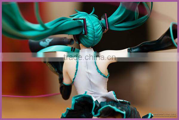 High Quality long blue synthetic Vocaloid cosplay wig with two clip ponytails