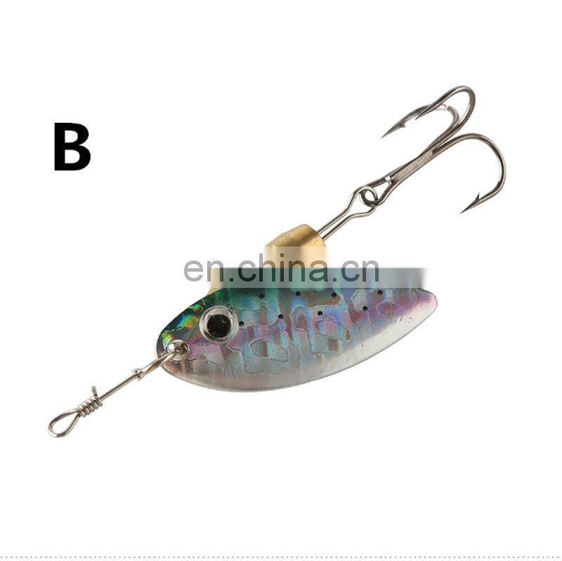 Metal Fishing Lure 8cm 9.5g Spoon Lure Spinner Bait 3D Lure Eyes Hard Bait Spinner Bait Isca Artificial