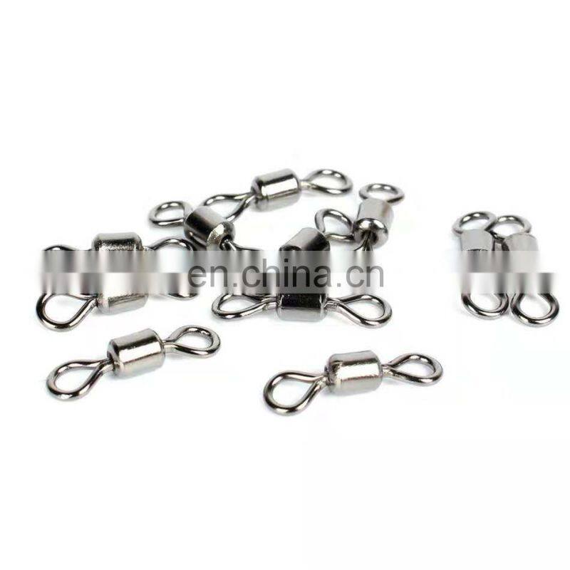 Stainless steel black nickle rolling fishing swivel snap
