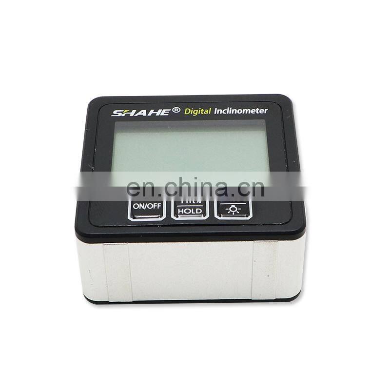 SHAHE Mini digital inclinometer Digital level box with magnets base digital protractor with backlight