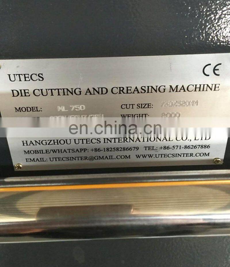 ML1100 Heavy duty Manual corrugated Flatbed cardboard die cutter creasing, handtag paper die cutting machine