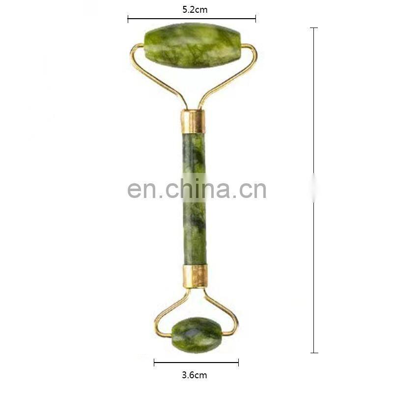 3 in 1 Natural Original Custom Mini Green Facial Massager Jade Roller Gua Sha Set