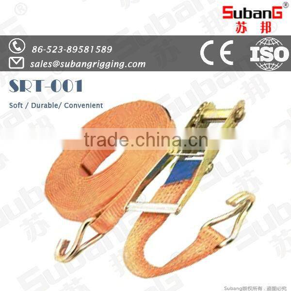 customized polyester 50mmx9m 2500kg(lc) ratchet tie down