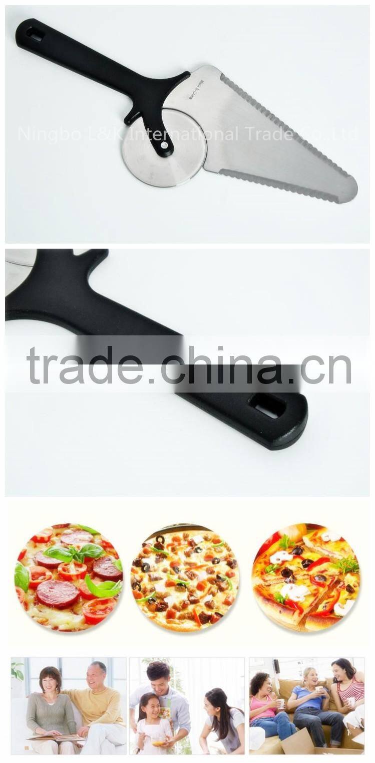 Stainless steel multifunction pizza wheels/pizza knife/pizza cutter/pizza peel/cake cutter