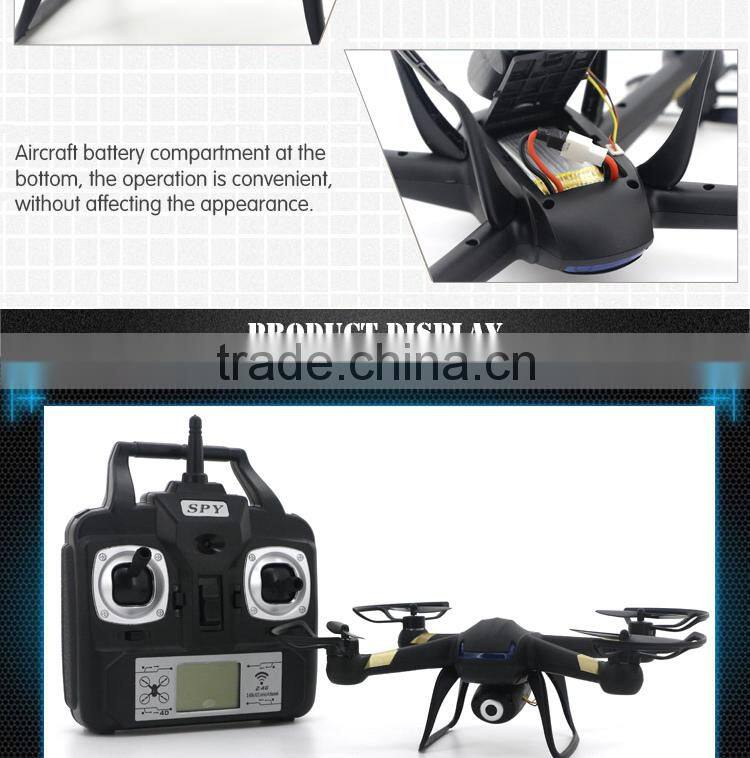 High Quality 4CH 2.4G 6 Axis rc headless LED light professional drone with 2 MP camera and 4G SD Card