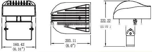 High energy saving led wall pack light water proof IP65, 100-277Volt, high perfection driver