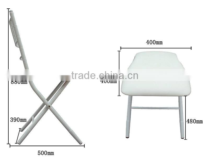 Wholesale Portable Folding Padded White Chiavari Chair