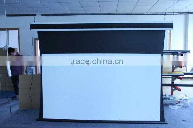 Electric tab tension screen